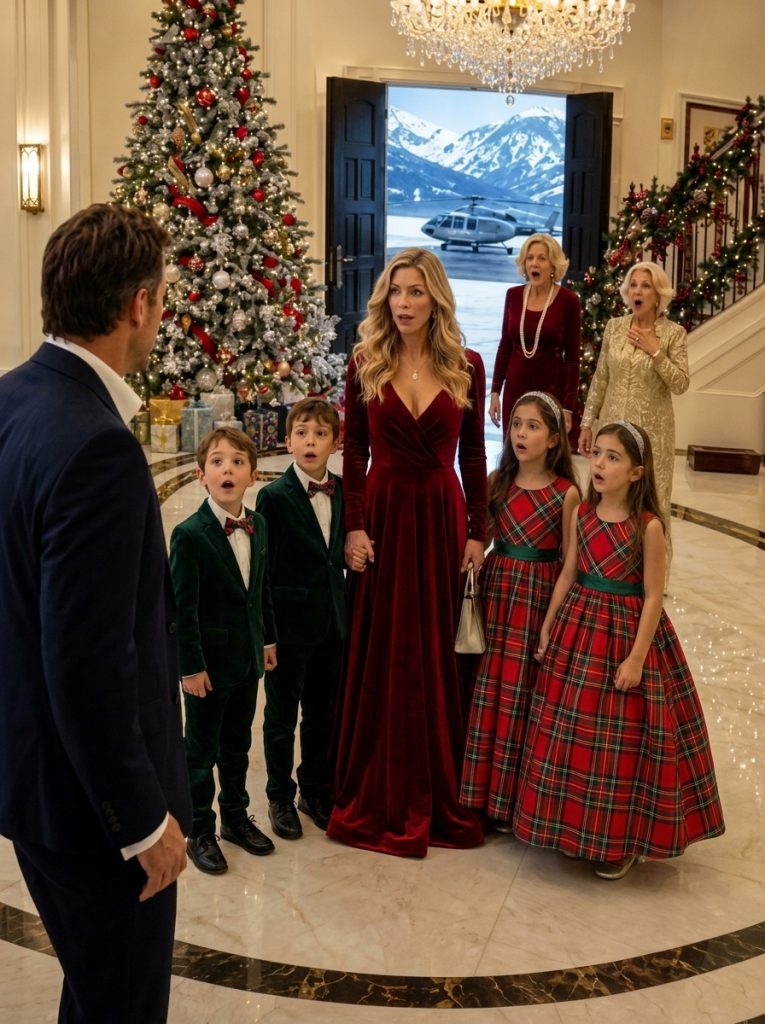 PART 1 – Marcus Expected the Broken Woman He Left Behind—Instead I Walked Into Christmas With Four Eight-Year-Olds Who Had His Eyes